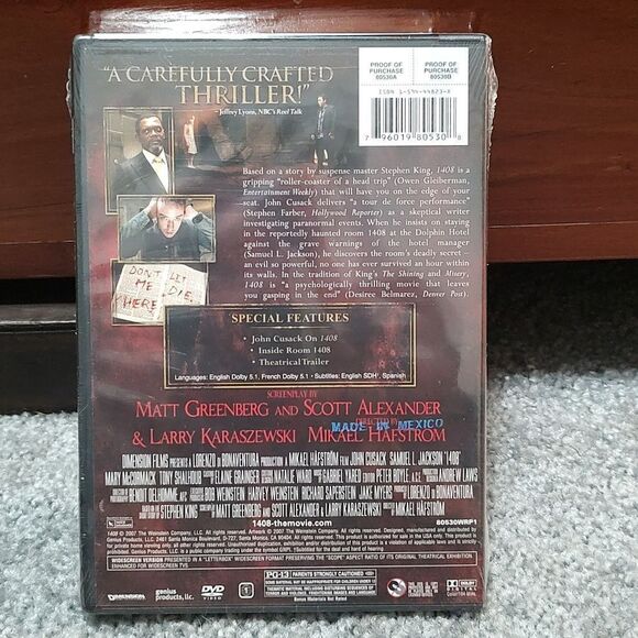 1408 (DVD, 2007, Widescreen) Brand New John Cusack Samuel L Jackson NEW Sealed - Picture 2 of 3